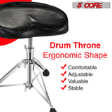 5Core Drum Throne Padded Guitar Stool Saddle Drummer Seat for Adults & Kids