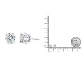 IGI Certified 14K White Gold 1 1/2 Cttw Lab Grown Diamond Solitaire Stud Earrings with Screwbacks (H-I Color, VS1-VS2 Clarity)