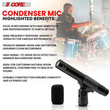 5Core Dynamic Instrument Microphone Professional XLR Cardioid Pencil Stick Condenser Mic