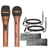 5 Core Dynamic Microphone Handheld Cardioid Pair XLR Wired Professional Couple Mic for Duet Karaoke