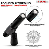 5Core Dynamic Instrument Microphone Professional XLR Cardioid Pencil Stick Condenser Mic