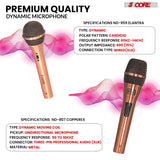 5 Core Dynamic Microphone Handheld Cardioid Pair XLR Wired Professional Couple Mic for Duet Karaoke