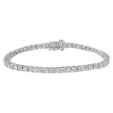 .925 Sterling Silver 1/4 Cttw Diamond Illusion-Set Miracle Plate Tennis Bracelet (I-J Color, I3 Clarity) - 7"