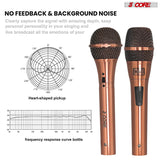 5 Core Dynamic Microphone Handheld Cardioid Pair XLR Wired Professional Couple Mic for Duet Karaoke